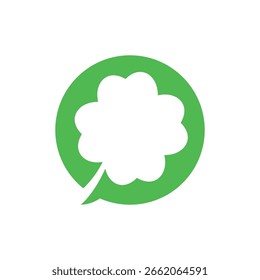 Stylized clover logo and symbol design