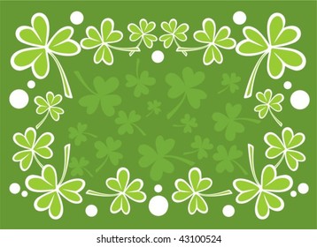 Stylized clover pattern  for St. Patrick's Day.