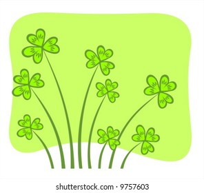 Stylized clover pattern  for St. Patrick's Day.