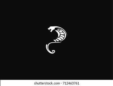 Stylized cobra angry snake icon logo