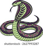 A Stylized Cobra Snake Vector Illustration