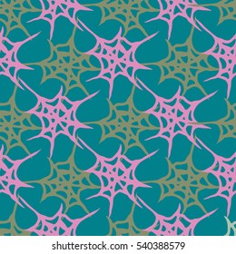 Stylized cobweb seamless pattern. Can be use for background, fabric, wrapping and others.