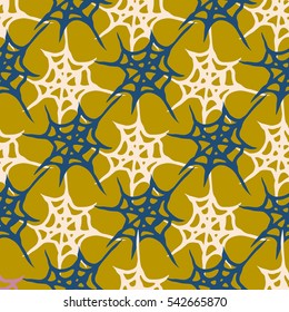 Stylized cobweb seamless pattern. Can be use for background, fabric, wrapping and others.
