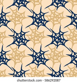 Stylized cobweb seamless pattern. Can be use for background, fabric, wrapping and others.