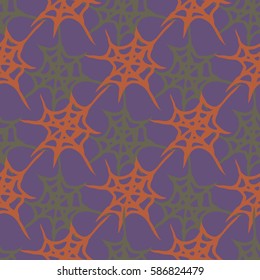 Stylized cobweb seamless pattern. Can be use for background, fabric, wrapping and others.