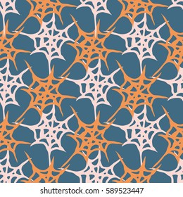 Stylized cobweb seamless pattern. Can be use for background, fabric, wrapping and others.