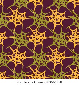 Stylized cobweb seamless pattern. Can be use for background, fabric, wrapping and others.