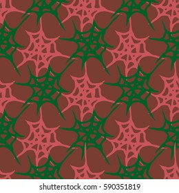 Stylized cobweb seamless pattern. Can be use for background, fabric, wrapping and others.