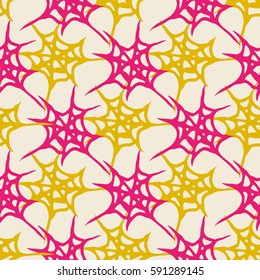 Stylized cobweb seamless pattern. Can be use for background, fabric, wrapping and others.