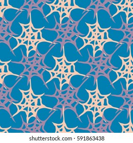 Stylized cobweb seamless pattern. Can be use for background, fabric, wrapping and others.