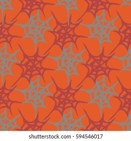 Stylized cobweb seamless pattern. Can be use for background, fabric, wrapping and others.