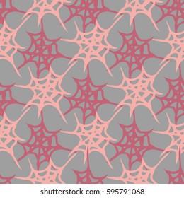 Stylized cobweb seamless pattern. Can be use for background, fabric, wrapping and others.