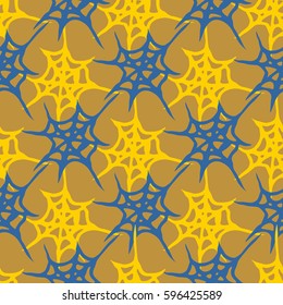 Stylized cobweb seamless pattern. Can be use for background, fabric, wrapping and others.