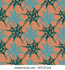 Stylized cobweb seamless pattern. Can be use for background, fabric, wrapping and others.