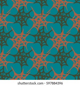 Stylized cobweb seamless pattern. Can be use for background, fabric, wrapping and others.