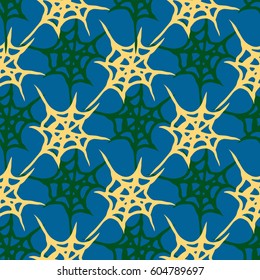 Stylized cobweb seamless pattern. Can be use for background, fabric, wrapping and others.