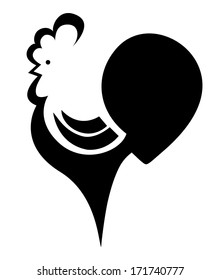 stylized cock. Company logo design.