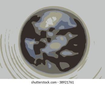 stylized coffee, vector art illustration; more drawings in my gallery