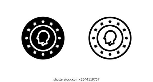 Stylized coin icon representing digital currency, cryptocurrency, or poker chips. Versatile for finance, gaming, and technology themes.