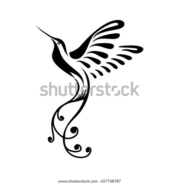 Colibri Stylise Ou Colibri Aux Couleurs Image Vectorielle De Stock Libre De Droits