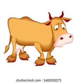 Stylized Color Image Of A Cow With A Large Udder