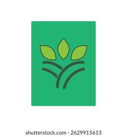 Stylized colorful leaves logo vector