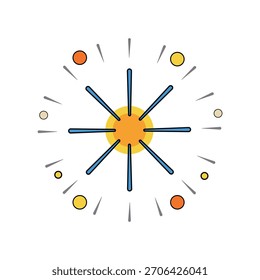 Stilisierte bunte Stern Burst Explosion Grafikdesign Element