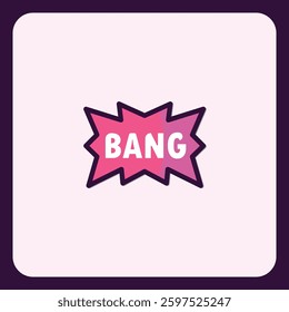 Stylized Comic Burst with Impactful Word, Vector Graphic Element