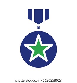 Stylized Commemorative Medal with Star Symbol