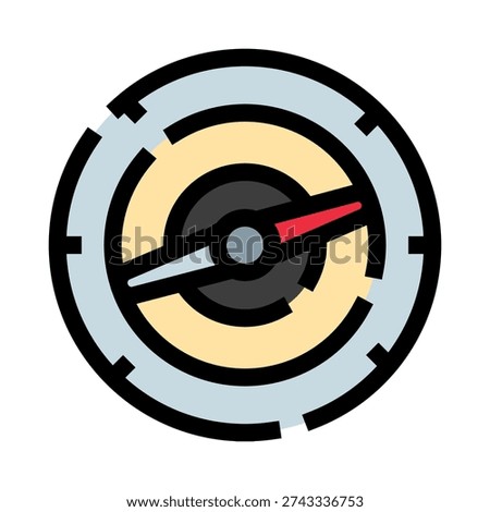 Stylized compass icon depicting a red pointer indicating direction, symbolizing guidance, exploration, travel, and finding the way on a journey or adventure