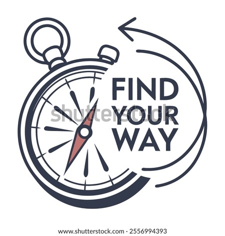 A stylized compass with the phrase "Find Your Way" emphasized.