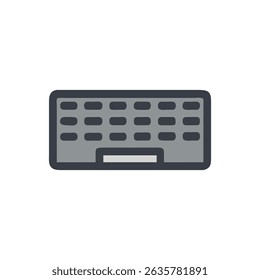 Stylized Computer Keyboard Icon against White Background Illustration