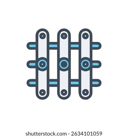 Stylized control panel icon with vertical sliders illustration