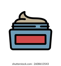 Stylized Cream Jar Icon Vector