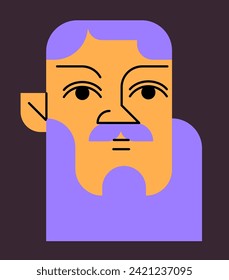 Retrato creativo estilizado del hombre