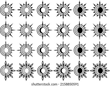Stylized Crescent Moon Set Designs