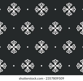 Stylized cross seamless pattern design. Vector illustration.
