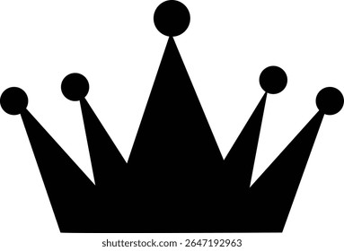 Stylized Crown Silhouette, Perfect for Royalty and Celebration Themes