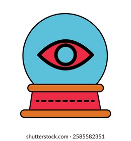 Stylized Crystal Ball with Eye Design