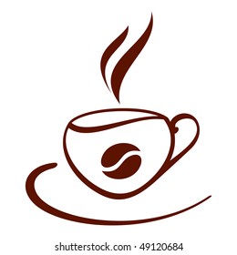 Stylized cup of coffee