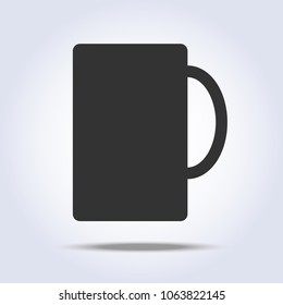 Stylized cup icon gray colors