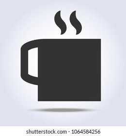 Stylized cup icon gray colors