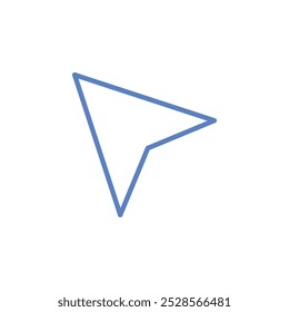 A stylized cursor icon in the shape of an arrow, commonly used to represent a pointer in user interfaces.