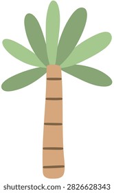 Stylized Cycad Tree Vector Illustration
