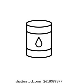 Stylized cylindrical container with a drop symbol vector illustration