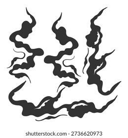 Stylized Dark Smoke Plumes Collection