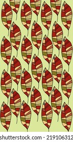 stylized decorative background with leaves on a green background