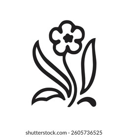 Stylized decorative element, black and white graphic