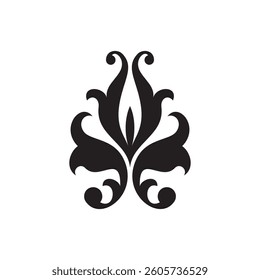 Stylized decorative element, black and white graphic