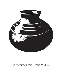 Stylized decorative elements, black and white graphic
